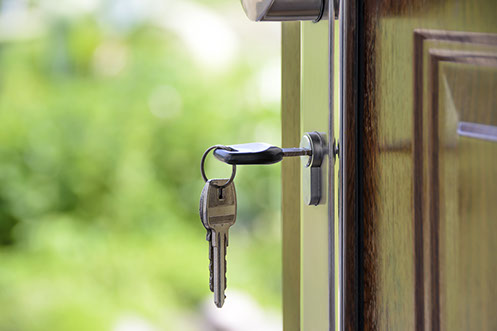Door with key
