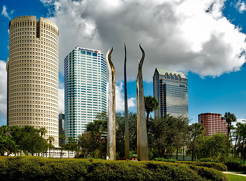 Three buildings