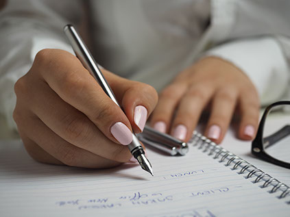 Person signing a document